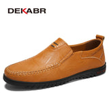 DEKABR Men Shoes Genuine leather Comfortable Men Casual Shoes Footwear Chaussures Flats Men Slip On Lazy Shoes Zapatos Hombre