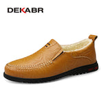 DEKABR Men Shoes Genuine leather Comfortable Men Casual Shoes Footwear Chaussures Flats Men Slip On Lazy Shoes Zapatos Hombre