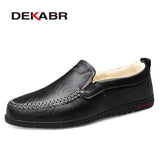 DEKABR Men Shoes Genuine leather Comfortable Men Casual Shoes Footwear Chaussures Flats Men Slip On Lazy Shoes Zapatos Hombre